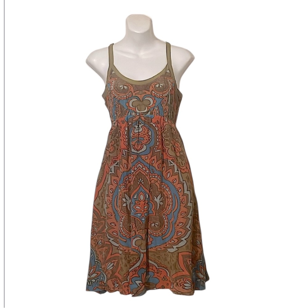 Moulinette Soeurs Anthropologie Bohemian Multicolor Floral Paisley Silk Dress S